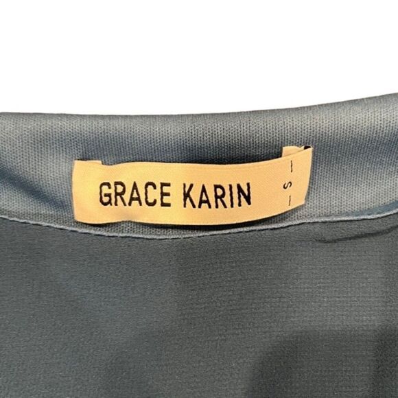 Grace Karin Women's Chiffon Layered Top Blue Size Small - Picture 4 of 8